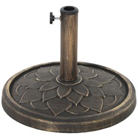 Round Patio Umbrella Base, 26 lbs Resin Umbrella Stand Base, Heavy Duty Patio Umbrella Holder for 1.3"/1.5"/1.9" Umbrella Poles for Outdoor, Lawn
