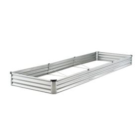 VEVOR Metal Raised Garden Bed, 12 x 4 x 1 ft Outdoor Galvanized Planter Box, with Open Bottom, Large Planter Raised Bed for Gardening Vegetables
