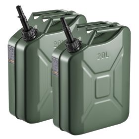 VEVOR Metal Fuel Container, 5.3 Gallon, Fuel Jerry Can with Spout and Comfort Handle, 6 L/min Max Flow Rate