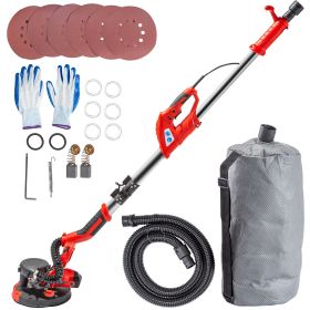 VEVOR Drywall Sander 850W Electric, Electric Sander Variable Speed 800-1750RPM, Drywall Sander Foldable Sheetrock Sander, with Telescope Handle