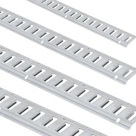 VEVOR E Track Tie-Down Rail Kit, 34PCS 5FT E-Tracks Set Includes 8 Steel Rails & 2 Single Slot & 8 O Rings & 8 Tie-Offs w/D-Ring & 8 End Caps